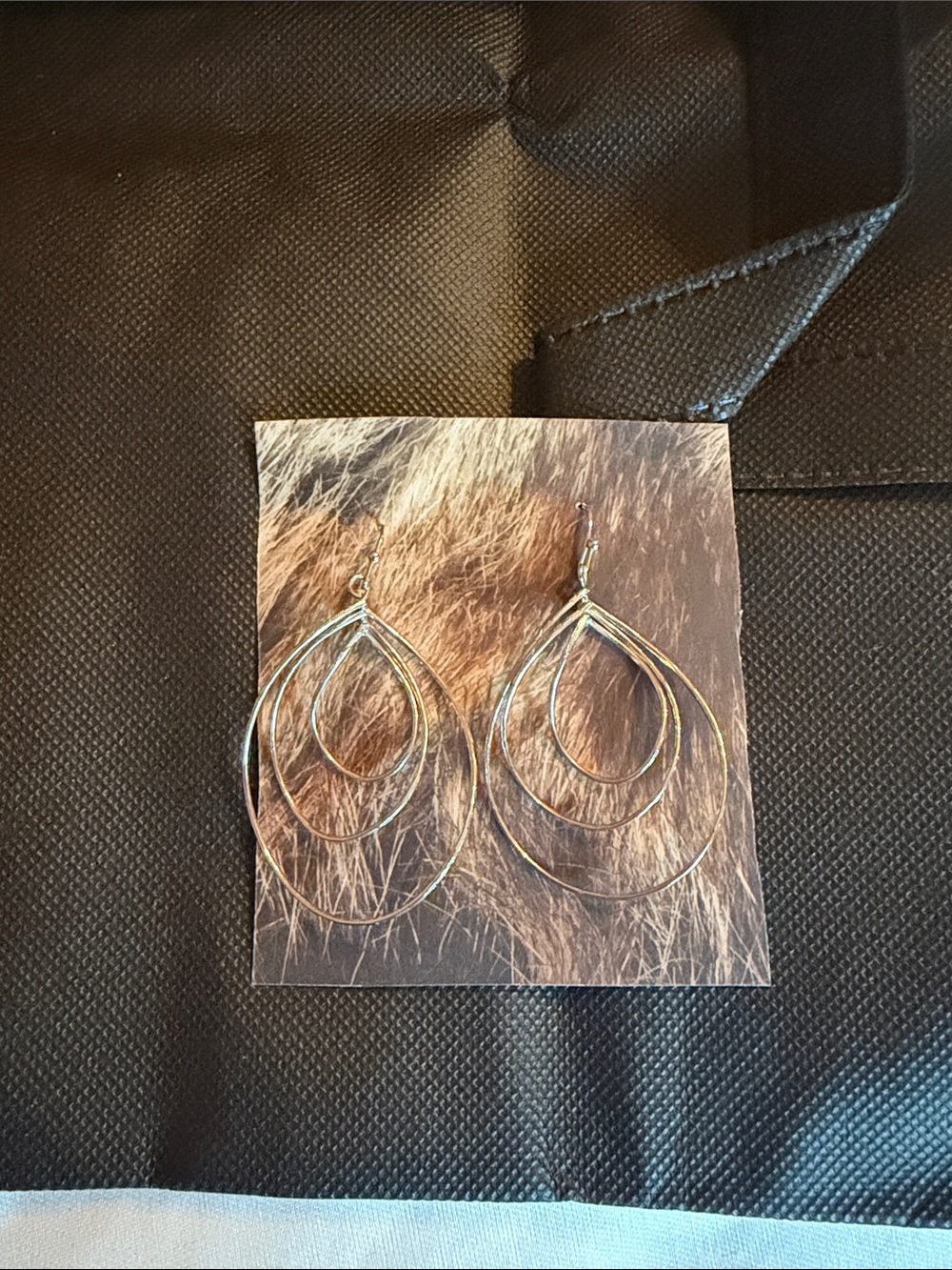 Elegant Multi-Hoop Teardrop Dangle Earrings - Silver